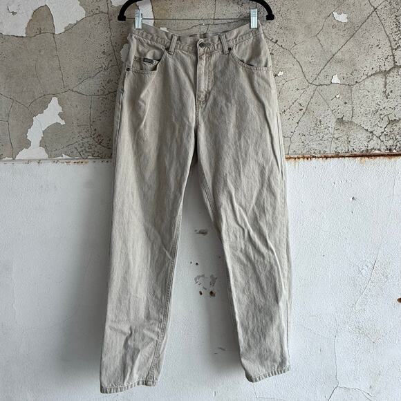 Lee Denim - Vtg‎ Lee Jeans Womens 8 High Rise Straight Leg Mom Denim Beige 90s Minimalist
